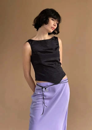 Bronze AgeMartine Corset Top - Black Moire 1 Bronze AgeMartine Corset Top - Black Moire