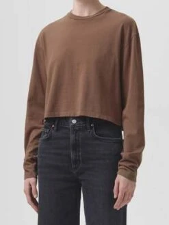 AGOLDEMason Crop Tee - Mouse