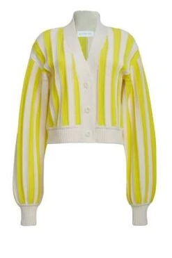 ELEVEN SIXAyla Cardi - Citron/Ivory 10 ELEVEN SIXAyla Cardi - Citron/Ivory -ANINE BING || ULLA JOHNSON || AGOLDE Shop AYLA CARDI 20231027192526 3