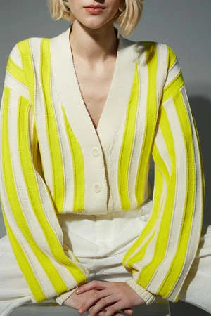 ELEVEN SIXAyla Cardi - Citron/Ivory 6 ELEVEN SIXAyla Cardi - Citron/Ivory - Image 6