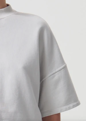 AGOLDEAgolde Reed Cropped Fleece Tee - Spoon 5 AGOLDEAgolde Reed Cropped Fleece Tee - Spoon - Image 5