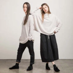 Album Di FamigliaAlbum Di Famiglia Woman New Boatneck Sweater - Fog White