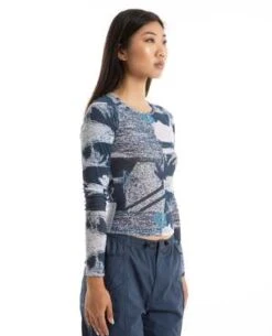 ThrillsAlchemy Long Sleeve Mesh Top - Blue -ANINE BING || ULLA JOHNSON || AGOLDE Shop Alchemy Long Sleeve Mesh Top 20231026015545 1