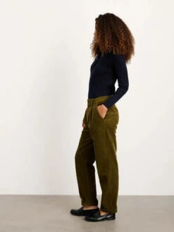 Alex MillRugged Corduroy Boy Pant - Dark Olive -ANINE BING || ULLA JOHNSON || AGOLDE Shop Alex Mill Rugged Corduroy Boy Pant in Dark Olive 20231017225124 1