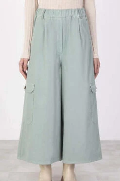 AlysiCropped Wide Leg Cullottes - Salvia