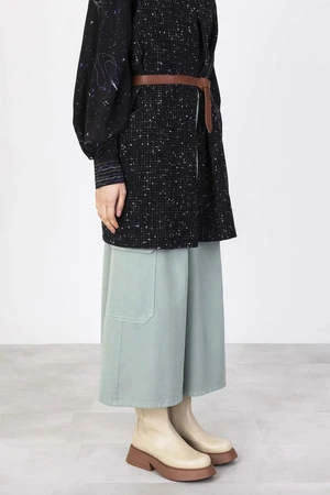 AlysiCropped Wide Leg Cullottes - Salvia 2 AlysiCropped Wide Leg Cullottes - Salvia - Image 2