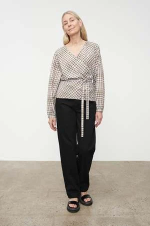 KowtowAna Wrap Top - Optic Check 1 KowtowAna Wrap Top - Optic Check