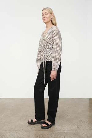 KowtowAna Wrap Top - Optic Check 4 KowtowAna Wrap Top - Optic Check - Image 4