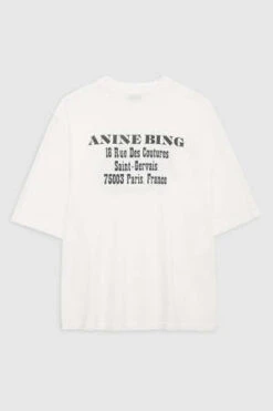 Anine BingAvi Tee - Paris/Ivory -ANINE BING || ULLA JOHNSON || AGOLDE Shop Avi Tee Paris in Ivory 20231018211035 1