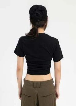 Hyein SeoBLACK TWISTED T-SHIRT - Black -ANINE BING || ULLA JOHNSON || AGOLDE Shop BLACK TWISTED T SHIRT 20231023034501 2