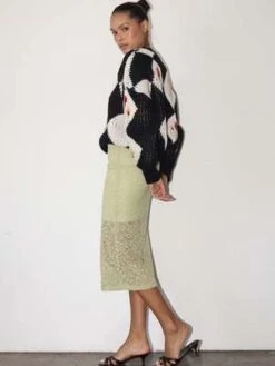 Bailey RoseNora Vintage Floral Sweater - Black -ANINE BING || ULLA JOHNSON || AGOLDE Shop Bailey Rose Nora Vintage Floral Sweater In Black 20231028065120