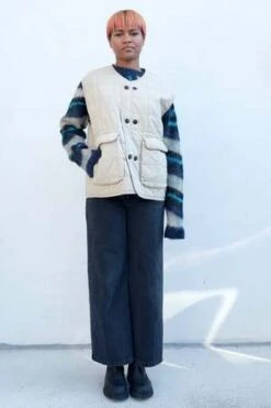 Girls Of DustBattle Vest Cotton Quilt - Mastik -ANINE BING || ULLA JOHNSON || AGOLDE Shop Battle Vest Cotton Quilt Mastik 20230929233512