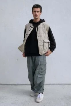 Girls Of DustBattle Vest Cotton Quilt - Mastik -ANINE BING || ULLA JOHNSON || AGOLDE Shop Battle Vest Cotton Quilt Mastik 20230929233515