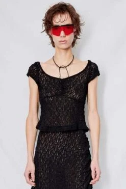 Permanent VacationLace Impression Tee - Black