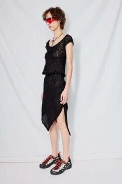 Permanent VacationLace Impression Tee - Black 7 Permanent VacationLace Impression Tee - Black -ANINE BING || ULLA JOHNSON || AGOLDE Shop Black Lace Impression Tee 20231017192232 1