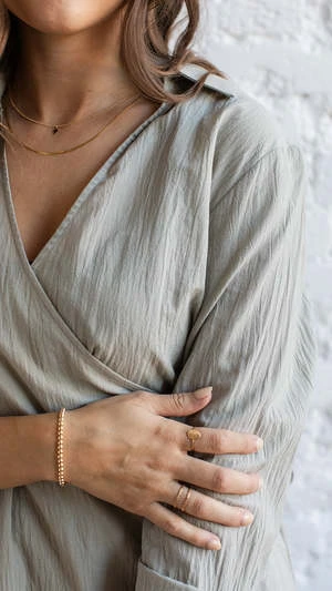 Grade & GatherBreanna Wrap Shirt - Light Sage 5 Grade & GatherBreanna Wrap Shirt - Light Sage - Image 5