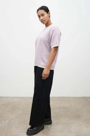KowtowCheckerboard Knit Tee - Mauve Check 3 KowtowCheckerboard Knit Tee - Mauve Check - Image 3