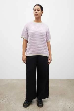 KowtowCheckerboard Knit Tee - Mauve Check 1 KowtowCheckerboard Knit Tee - Mauve Check