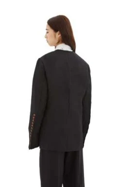 Comme Des Garcons Comme Des GarçonsClassic Wrinkled Polyester Button Down Jacket - Black -ANINE BING || ULLA JOHNSON || AGOLDE Shop Classic Wrinkled Polyester Button Down Jacket Black 20230906231217 1