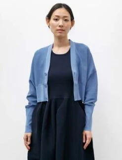 CFCLCupro Garter Cropped Cardigan - Sky