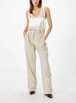 Sophie RueHigh Waisted Teddy Trousers - Ecru
