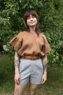 Eliza FaulknerRaffi Top - Cocoa -ANINE BING || ULLA JOHNSON || AGOLDE Shop Eliza Faulkner Raffi Top Cocoa 20230614163104 1