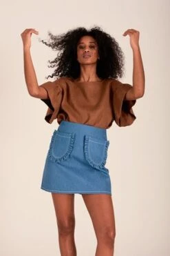 Eliza FaulknerRaffi Top - Cocoa -ANINE BING || ULLA JOHNSON || AGOLDE Shop Eliza Faulkner Raffi Top Cocoa 20230614163107