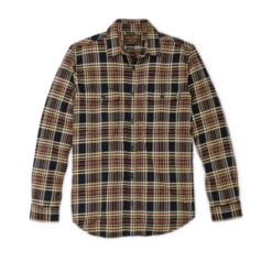 FilsonVINTAGE FLANNEL WORK SHIRT - Navy Ivory Red