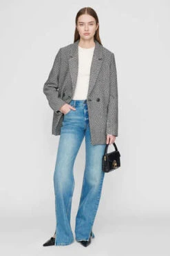 Anine BingFishbone Blazer - Black/Off White