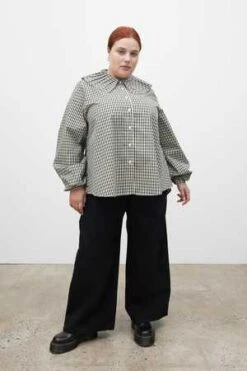 KowtowGeo Shirt - Mini Check -ANINE BING || ULLA JOHNSON || AGOLDE Shop Geo Shirt 20230403210324 2