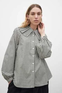 KowtowGeo Shirt - Mini Check -ANINE BING || ULLA JOHNSON || AGOLDE Shop Geo Shirt 20230403210325