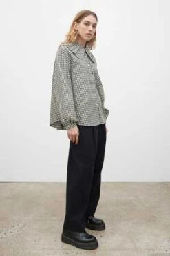 KowtowGeo Shirt - Mini Check -ANINE BING || ULLA JOHNSON || AGOLDE Shop Geo Shirt 20230403210325 3