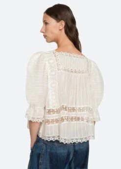 Sea New YorkHaven Top - Cream -ANINE BING || ULLA JOHNSON || AGOLDE Shop Haven Top 20230927014823