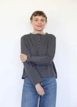 Beaumont OrganicHayden Top - Slate -ANINE BING || ULLA JOHNSON || AGOLDE Shop Hayden Top Slate 20231012224304