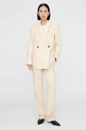 Anine BingJay Trouser - Light Yellow Linen 2 Anine BingJay Trouser - Light Yellow Linen - Image 2