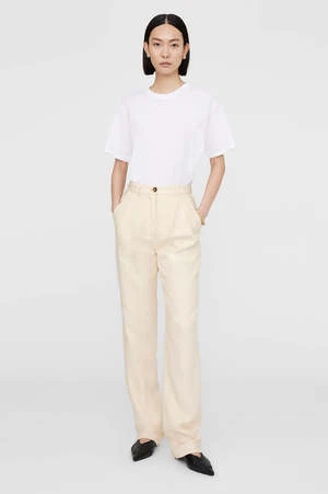 Anine BingJay Trouser - Light Yellow Linen 1 Anine BingJay Trouser - Light Yellow Linen