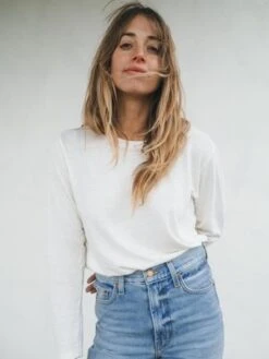 JungmavenEncanto Long Sleeve Tee - Washed White