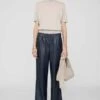 Anine BingKoa Vegan Leather Pant - Navy