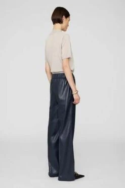 Anine BingKoa Vegan Leather Pant - Navy -ANINE BING || ULLA JOHNSON || AGOLDE Shop Koa Pant in Navy Vegan Leather 20230917002738