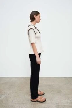 KowtowFlower Polo - Natural Marle 11 KowtowFlower Polo - Natural Marle -ANINE BING || ULLA JOHNSON || AGOLDE Shop Kowtow Flower Polo Natural Marle 20221013062317