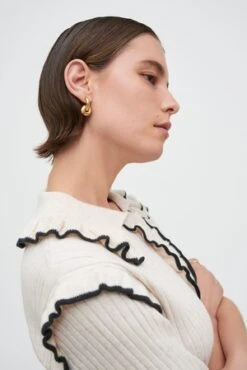 KowtowFlower Polo - Natural Marle 12 KowtowFlower Polo - Natural Marle -ANINE BING || ULLA JOHNSON || AGOLDE Shop Kowtow Flower Polo Natural Marle 20221013062318