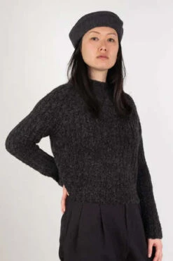 Micaela GregLoop Rib Top - Charcoal Alpaca -ANINE BING || ULLA JOHNSON || AGOLDE Shop Loop Rib Top Charcoal Alpaca 20231006170204 3