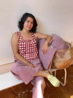 Happy French Ganghappyfrenchgang Louise Tank - Pink/Red