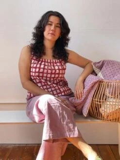 Happy French Ganghappyfrenchgang Louise Tank - Pink/Red -ANINE BING || ULLA JOHNSON || AGOLDE Shop Louise Tank Pink Red XS XXL 20231028001415 1