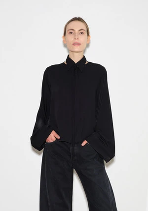 MM6 Maison MargielaFluid Poly Shirt - Black 1 MM6 Maison MargielaFluid Poly Shirt - Black