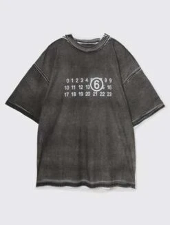 MM6 Maison MargielaPrinted T-Shirt - White/Black