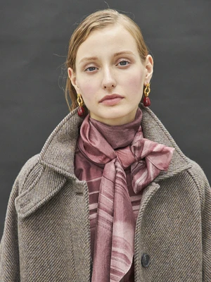 Maison De InesWool Stitch Coat II - Gray/Purple 3 Maison De InesWool Stitch Coat II - Gray/Purple - Image 3