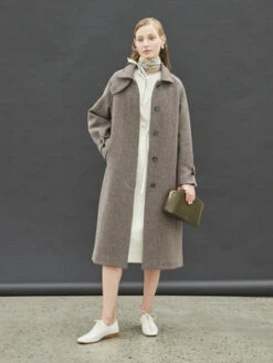 Maison De InesWool Stitch Coat II - Gray/Purple