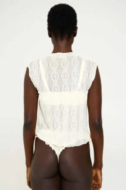 Find Me NowMariposa Key Hole Tee - Cloud -ANINE BING || ULLA JOHNSON || AGOLDE Shop Mariposa Key Hole Tee Cloud 20230929022402 1