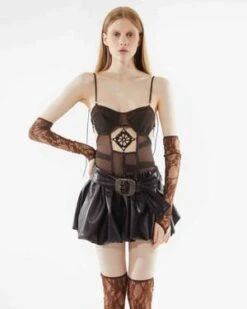 NASTYAMASHAMesh Bodysuit - Black